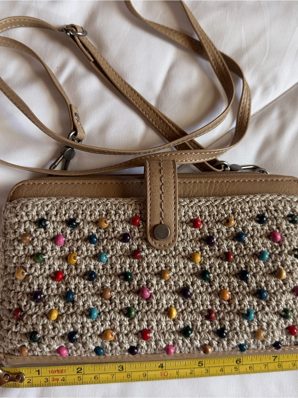 The Sak Multi-Colored Beaded Crochet Crossbody Purse/Wallet - Picture 4 of 9